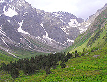 Mountain valley in North Ossetia