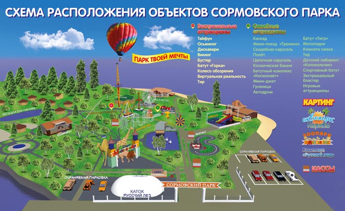 Схема Сормовского парка
