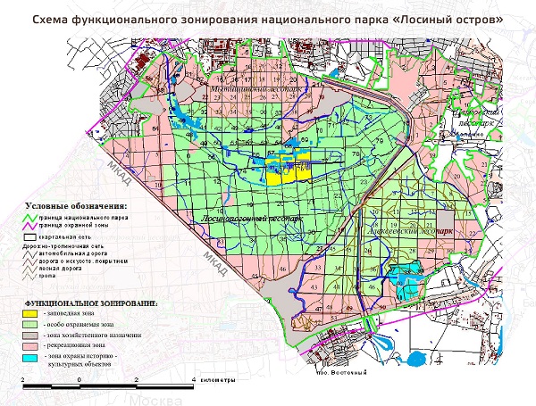 Схема парка лосиный остров