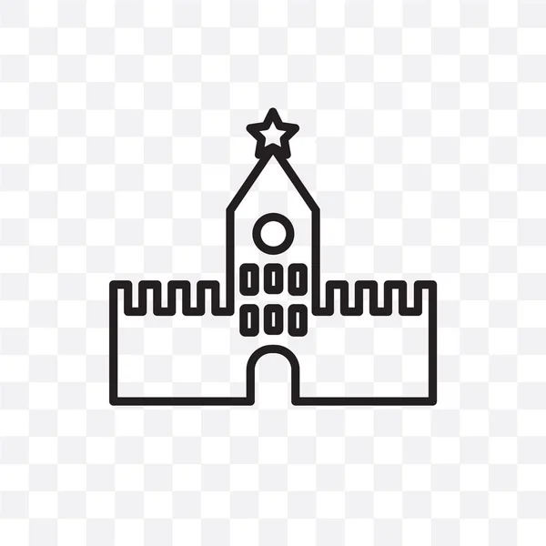 Kremlin Vector Linear Icon Isolated Transparent Background Kremlin Transparency Concept Royalty Free Stock Vectors