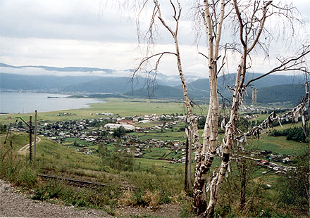 A view on Baikal from a road